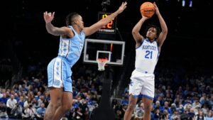 Freshmen guide No. 14 Kentucky past No. 9 UNC