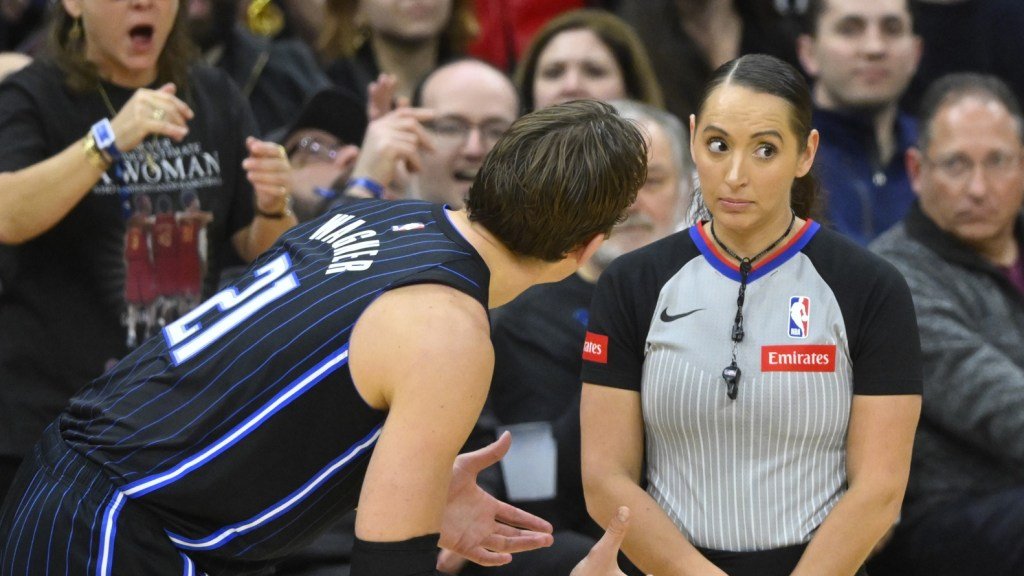 LOOK: Moritz Wagner talks with ref Ashley Moyer-Gleich and other pictures of the day in the NBA