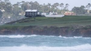 Dramatic weather scenes at PGA Tour’s AT&T Pebble Beach Pro-Am